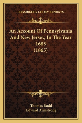 Libro An Account Of Pennsylvania And New Jersey, In The Y...