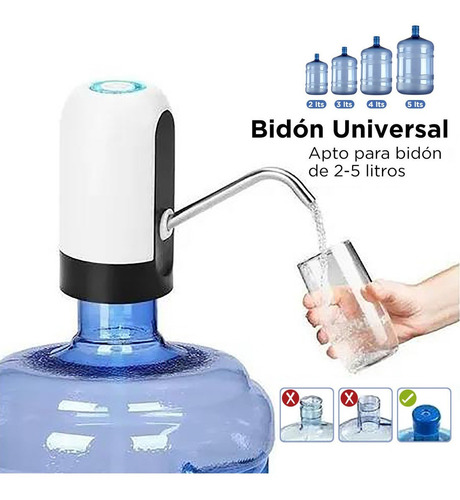 Dispenser De Agua Portatil Usb Bomba Dispensador Bidones