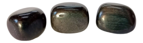Obsidiana Plateada Rolada - Ixtlan Minerales 