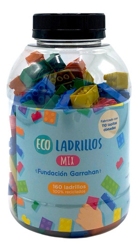 Imagen 2 de 5 de Eco Ladrillos Encastre Mix 160 Piezas - Fundacion Garrahan