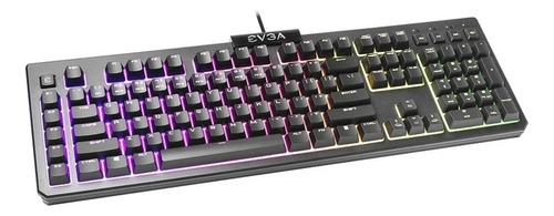Teclado Gamer Evga Z12 Sp Rgb Membrana Pcreg Color del teclado Negro
