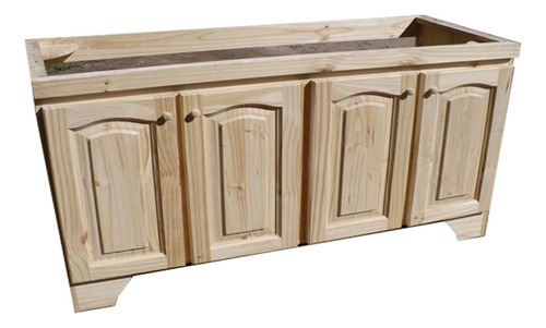 Bajo Mesada Pino Macizo 160 Cm Con Puertas - Pinoshow Color Sin Pintar