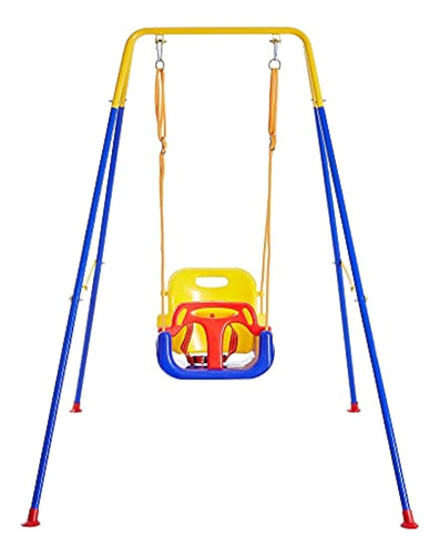 Funlio 3-en-1 Swing Set Para Niños Pequeños Con 4 Sacos De A