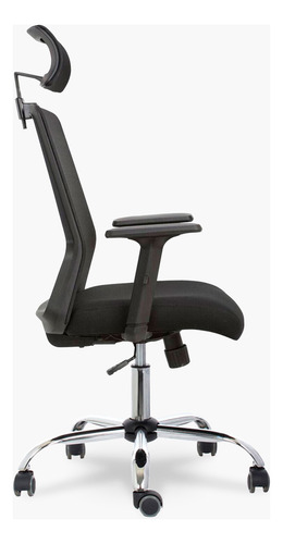Silla De Escritorio Cuba Alta Brazo Reg Y Cabecero Form Color Negro