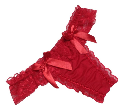 Calzon Ropa Interior Bragas Lolita Encaje Con Moño Lenceria