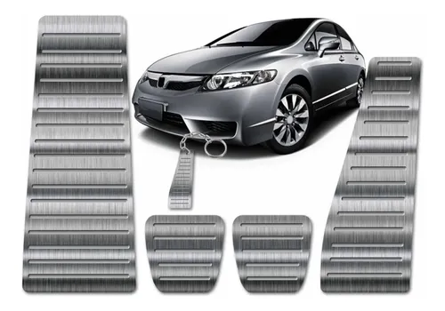 Pedaleira + Descanso Aço Inox Premium Honda Civic G8 06-11