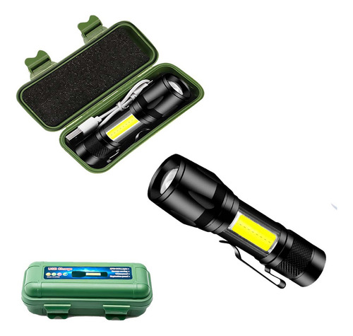 Mini Lanterna Led Tática Usbs Recarregável Portátil De Bolso Lanterna Luz Luz Negra