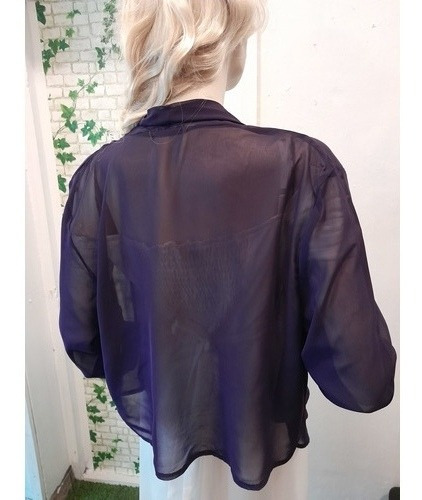 Imagen 6 de 6 de Chaqueta Tapado Fiesta Chifón Bodas