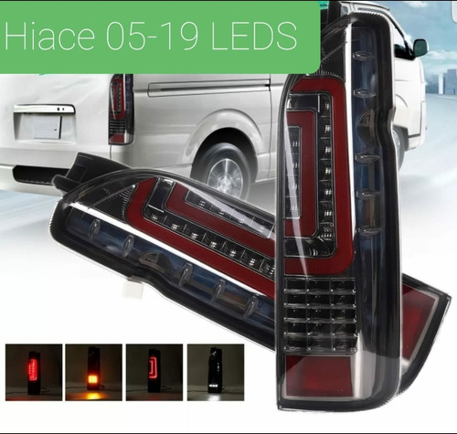 Calaveras Led D Lujo Toyota Hiace 05-20 Tipo Gmc