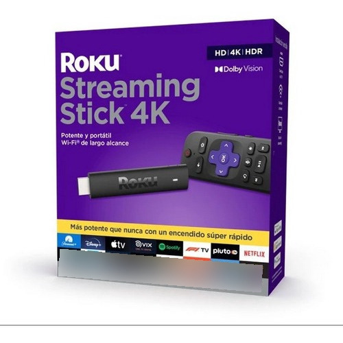 Roku Streaming Stick 4k Transmite 4k Hdr Dolby Vision Remoto