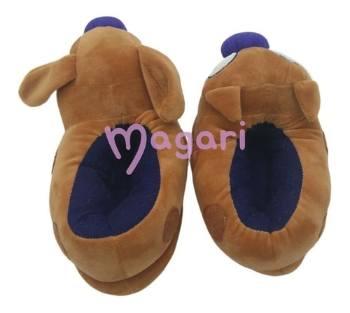 Pantuflas Gato Perro Catdog Marrón Cómodas Pantufla