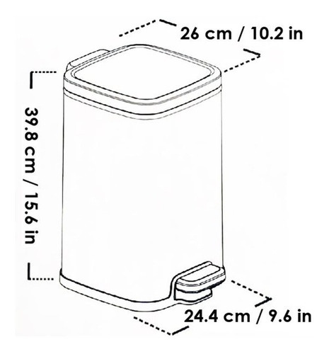 Imagen 5 de 7 de 2 Bote Basura Acero Inoxidable 12 Lts Sensible Eco-living