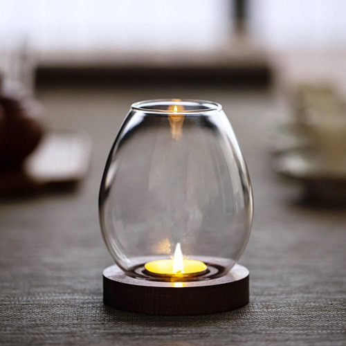 Portavelas For Linterna De Cristal Y Mesa De Luz