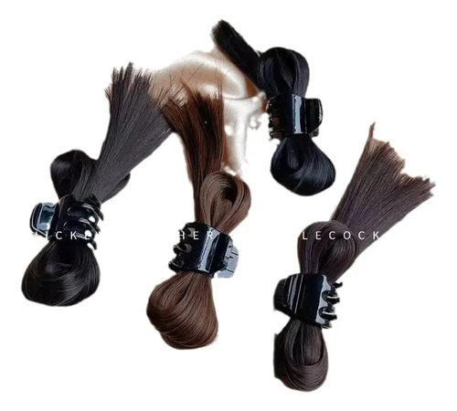 Clip Con Forma De Mariposa De Cristal, Negro Natural, Con Fo