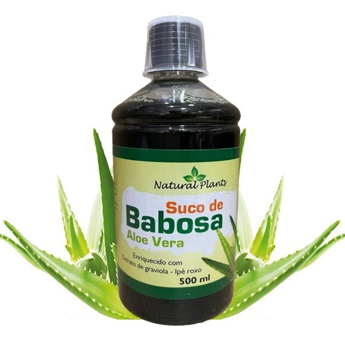 Suco De Aloe Vera(babosa) C/ Graviola E Ipè Roxo 500ml 3un
