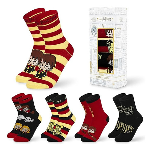 Set Calcetines Harry Potter Estampado Elástico Calceta Suave