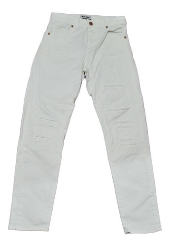 Pantalon Blanco Elastizado Chupin 47 Street Impecable