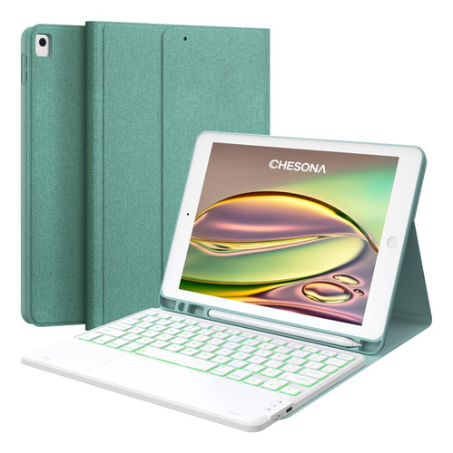 Funda Con Teclado Chesona / Para iPad 10.2  / Green