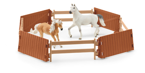 Set Figura Picadero Cubierto Caminador Caballos Schleich Tx