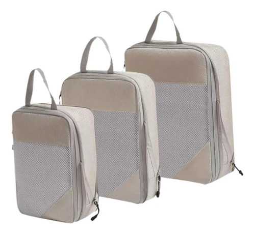 Kl Conjunto De Bolsas De Almacenamiento Comprimido For Beige