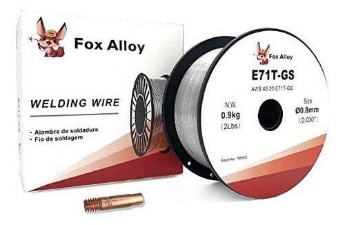 Fox Alloy E71t-gs .030  PuLG Flux Core Welding Wire Gasless