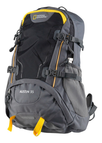 Mochila 35 Litros National Geographic Austin Trekking Urbana Color Gris Diseño de la tela Liso