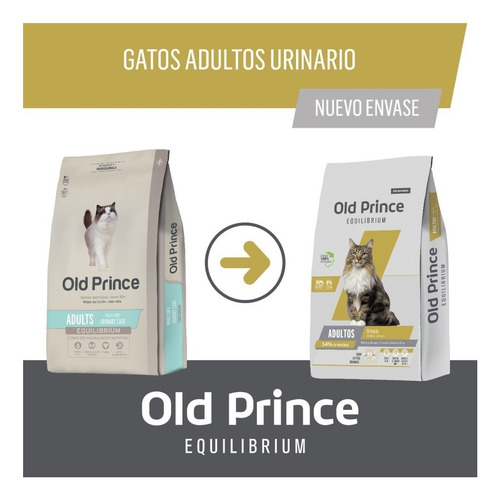 Imagen 2 de 3 de Alimento Old Prince Equilibrium Adults Urinary Care para gato adulto sabor pollo y arroz en bolsa de 7.5 kg
