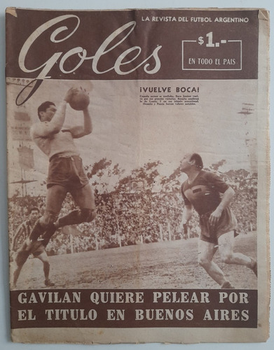 Revista Goles 220 Pescia Boca R. Central 1952