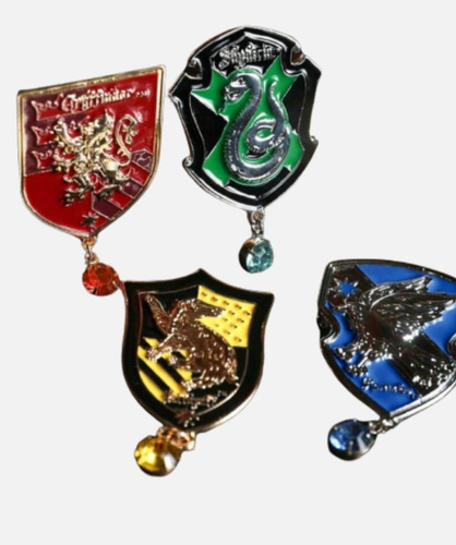 Pin Broche Metal Harry Potter 4 Piezas Prendedor Ropa Moda