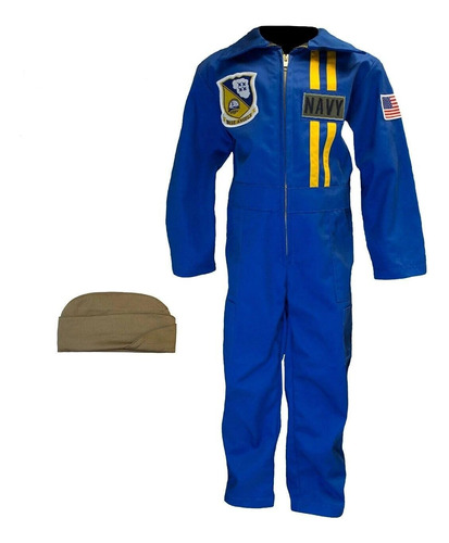 Disfraz De Aviador Americano Para Niño Talla (s) 6-7 Años-az