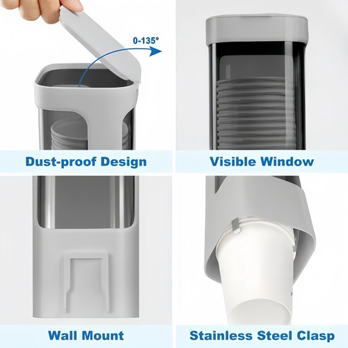 Dispensador Vasos Desechables Montado En La Pared