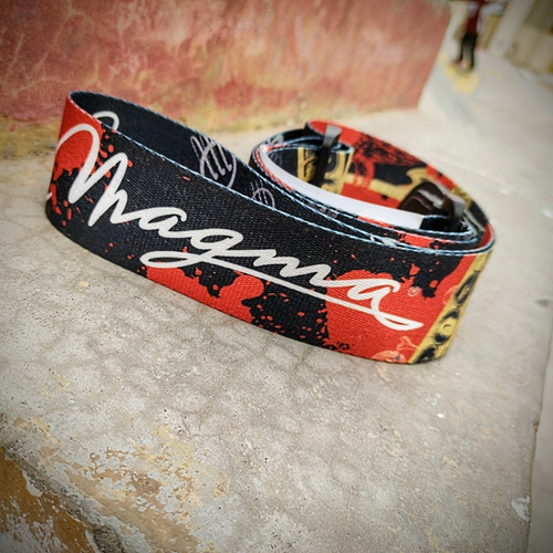 Imagen 4 de 8 de Correa Para Guitarra De Polyester Rock C/logo