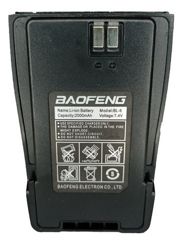 Batería Para Radio Portátil Baofeng Uv-6 Original 