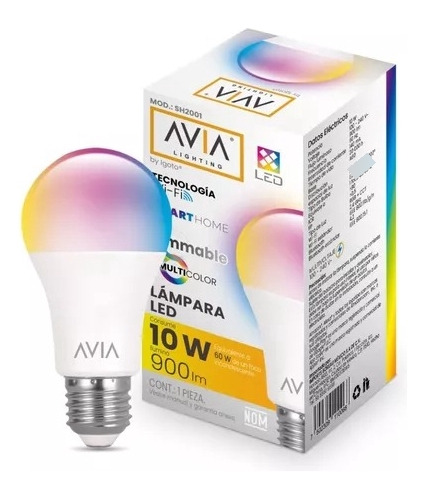 Pack 4 Focos Inteligentes Avia Smarthome Multicolor Wifi