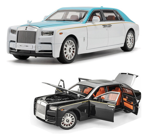 Rolls Royce Phantom Miniatura Metal Con Luces Y Sonido 1/18