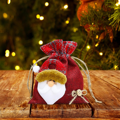 Bolsa De Regalo Con Cordón De Navidad, Envoltura De S Viejo