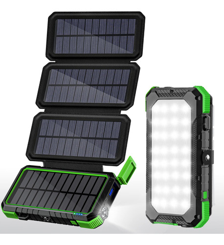 Cargador Solar Panel Mah Portatil Para Telefono Usb-c Carga