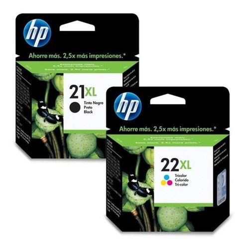 Cartucho Hp 21xl + Hp 22xl Combo Originales C9351cl C9352cl