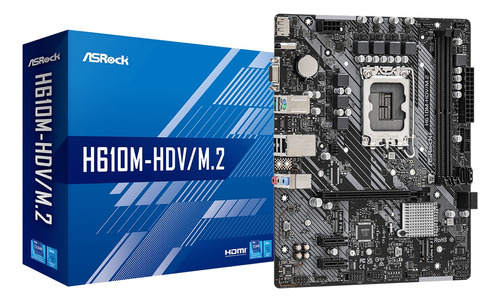 Mother Asrock H610m Hdv M2 Socket 1700 Ddr4 Dvi Hdmi