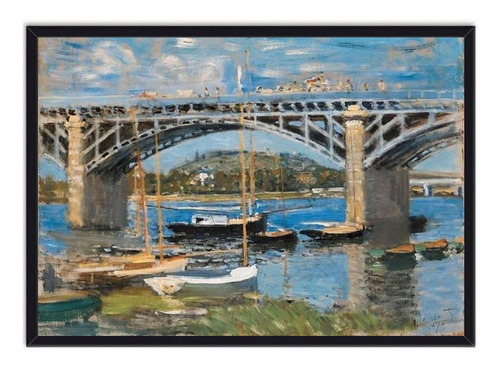 Cuadro Decorativo Puente Sobre El Sena Claude Monet 1874