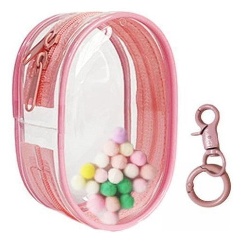 2 Mini Bolsa Para Muñecas Con Llavero, Bolsa Redondo Rosa
