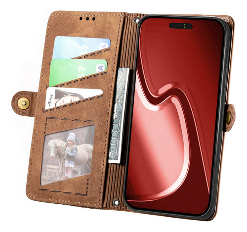 Funda De Piel Tipo Cartera Para Honor X8c X8b X8a