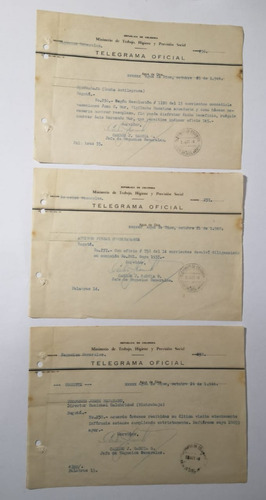 Telegramas Oficiales Colombia. Imp Nal 1941. Lazareto. Lepra