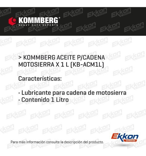 Imagen 2 de 7 de Aceite Especial Para Cadena De Motosierra 1 Litro
