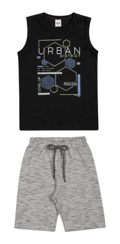 Conjunto Masculino Infantil Regata/bermuda Elian