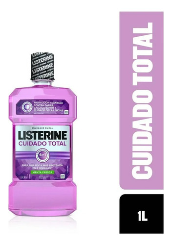Enjuague Bucal Listerine Cuidado Total Menta Fresca 1 L
