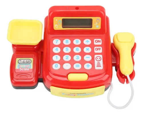 Caja Registradora De Juguete Maysida Con Calculadora, Escáner, Tarjeta De Crédito, Dinero Y Comida Para Niños De 3 A 8 Años