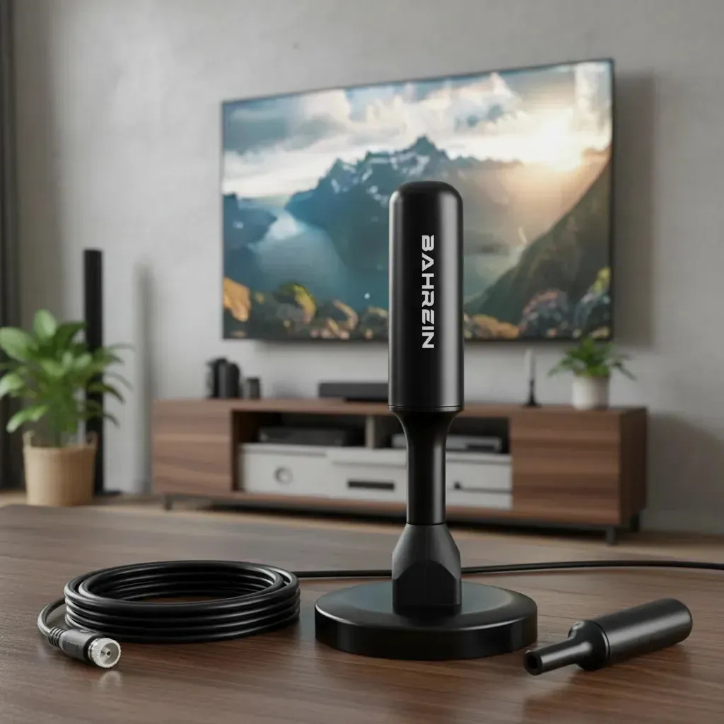 Antena Digital Sinal 4k Smart Tv Interna Externa Amplificador Hdtv Uhf Com Cabo Longo E Base Magnética Bahrein