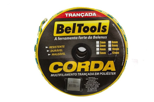 Corda Seda Carretel 12mm 105m Am/az/bc Beltools