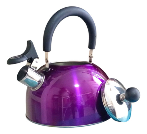 Tetera Cafetera G, De 2 Litros Acero Inoxidable Nuevo Modelo Violeta